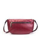 Enara Z karmijnrode leren schoudertas - 23x12x10,5 cm