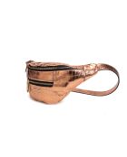 Riñonera de piel en oro rosa - 20x12x6 cm