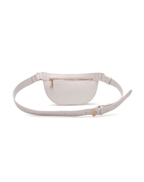 Ully GL Gürteltasche aus weißem Leder, 20 x 12 x 2,5 cm