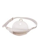 Ully GL Gürteltasche aus weißem Leder, 20 x 12 x 2,5 cm