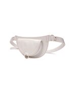 Ully GL Gürteltasche aus weißem Leder, 20 x 12 x 2,5 cm