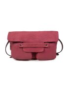 Lisia BU Schultertasche aus auberginem Leder - 27x19x4 cm