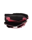 Lisia BU Schultertasche aus auberginem Leder - 27x19x4 cm