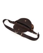 Ully Fur Leo Gürteltasche aus kamelfarbenem Rindsleder, 20 x 12 x 2,5 cm