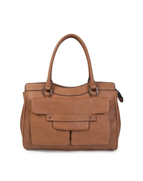 Borsa tote Oria VC in pelle naturale - 34x25x18 cm