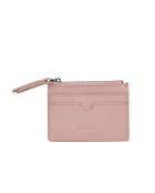 Portacarte e portafoglio Anyssa SA in pelle color carne - 10,5x7,5x0,2 cm