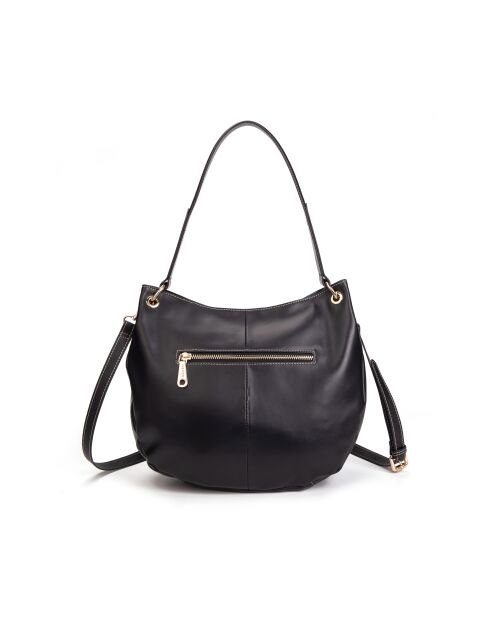 Hobo Ully GL Schultertasche aus schwarzem Leder - 30x13x24 cm