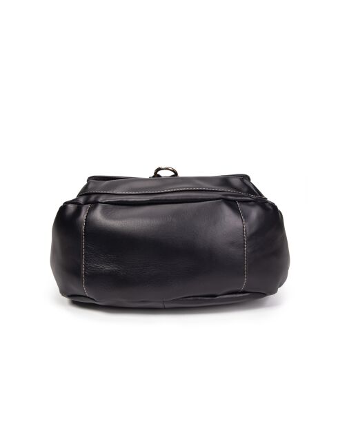 Hobo Ully GL Schultertasche aus schwarzem Leder - 30x13x24 cm