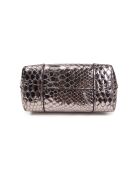 Borsa a tracolla Tane SE in pelle color argento lucido - 18x17x8,5 cm