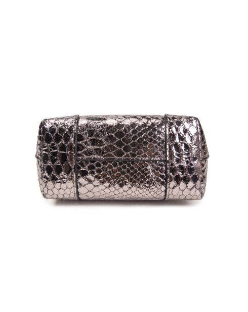 Schultertasche Tane SE aus glänzendem Silber aus Leder - 18x17x8,5 cm