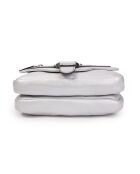 Hena Z Schultertasche aus grauem Leder - 17,5x10x6 cm