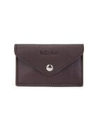 Portacarte Miley in pelle color cioccolato - 10x6,2 cm