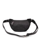 Ully Fur Gürteltasche aus schwarzem Rindsleder, 20 x 12 x 2,5 cm