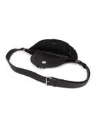 Ully Fur Gürteltasche aus schwarzem Rindsleder, 20 x 12 x 2,5 cm