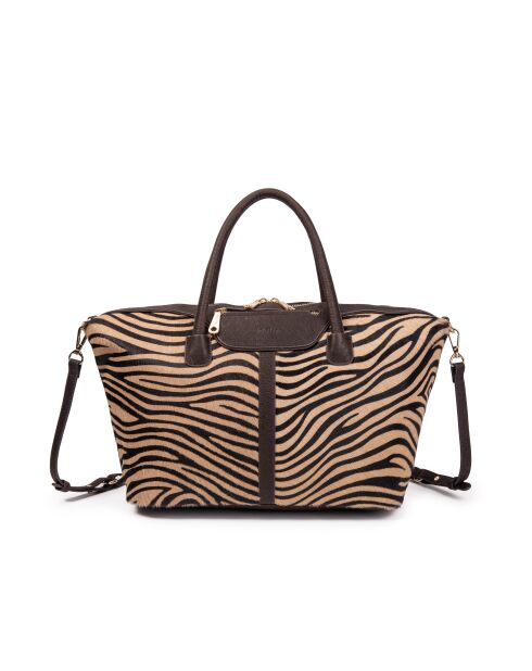 July Fur Leo zebra boodschappentas - 24,5x18x10 cm