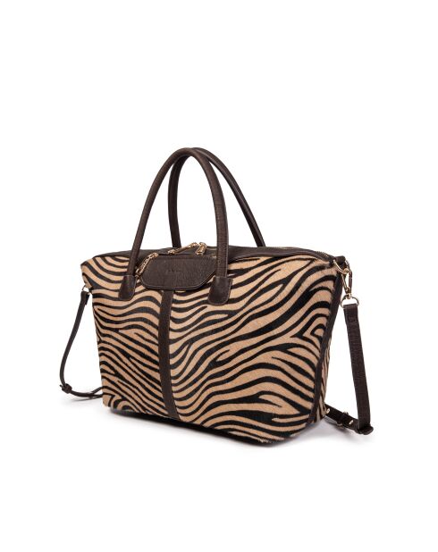 July Fur Leo zebra boodschappentas - 24,5x18x10 cm