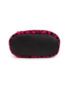 Mini Kacy fur leo fuchsia roze leren schoudertas - 17x17,5x8 cm