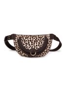 Riñonera Ully Fur Leo de piel de vacuno color crudo, 20 x 12 x 2,5 cm