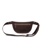 Riñonera Ully Fur Leo de piel de vacuno color crudo, 20 x 12 x 2,5 cm