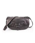 Enara Z Schultertasche aus schwarzem Leder - 23x12x10,5 cm