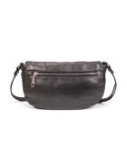 Enara Z Schultertasche aus schwarzem Leder - 23x12x10,5 cm