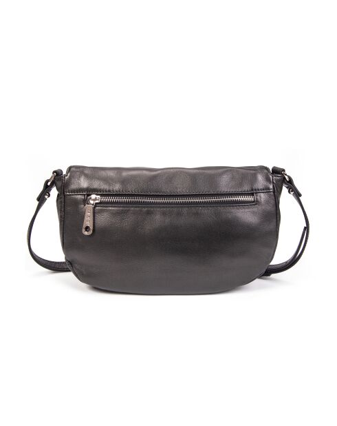 Enara Z Schultertasche aus schwarzem Leder - 23x12x10,5 cm