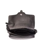 Enara Z Schultertasche aus schwarzem Leder - 23x12x10,5 cm