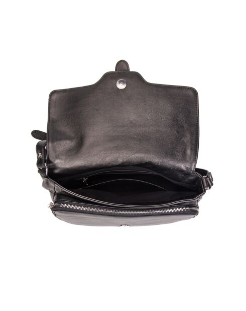 Enara Z Schultertasche aus schwarzem Leder - 23x12x10,5 cm