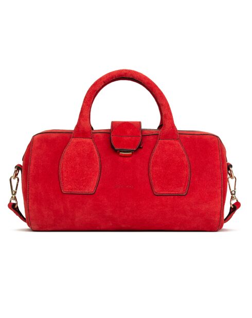 Borsa da bowling Flola V in pelle rossa - 29x15x13,5 cm