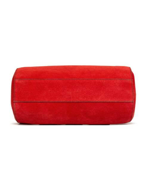 Borsa da bowling Flola V in pelle rossa - 29x15x13,5 cm