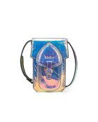 Custodia per telefono in pelle Emelyne dorata lucida - 10x17x2,5 cm