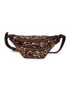 Riñonera Triomf Fur Leo de piel de vacuno camello, 20 x 12 x 6 cm