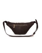 Riñonera Triomf Fur Leo de piel de vacuno camello, 20 x 12 x 6 cm