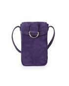 Zelie V Aubergine leren telefoonhoesje - 11,5x17,5x1,5 cm