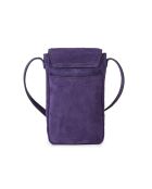 Zelie V Aubergine leren telefoonhoesje - 11,5x17,5x1,5 cm