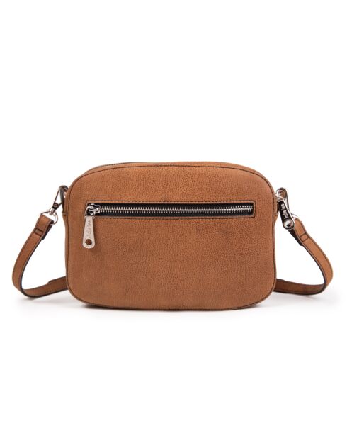 Renee VC mahoniehouten leren schoudertas - 23x14x8 cm