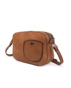 Renee VC Schultertasche aus Mahagoni-Leder - 23x14x8 cm