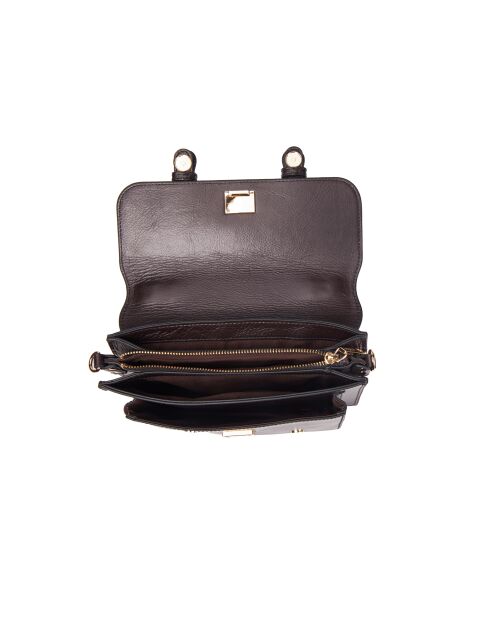 Bolso tipo cartera Eiffel Bag SYM de piel mogano marrón - 22x18x10 cm