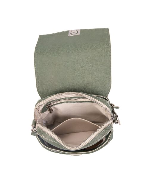 Schultertasche Adrielle aus Leder in Grün