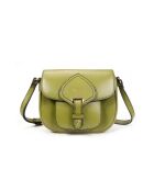 Nieuwe kleine Gibeciere Emelyne JU leren schoudertas zuurgroen - 15x14x7 cm