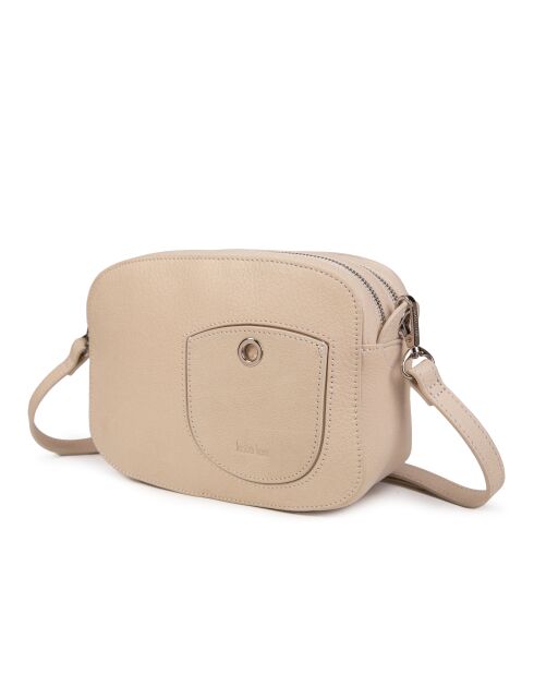 Renee VC beige leren schoudertas - 23x14x8 cm