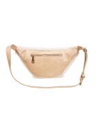 Beigefarbene Gürteltasche aus Leder - 20x12x6 cm