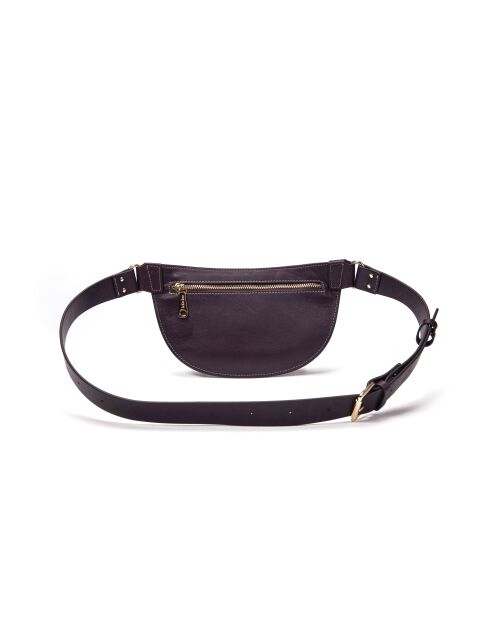 Ully GL blauwe leren heuptas - 20x12x2,5 cm