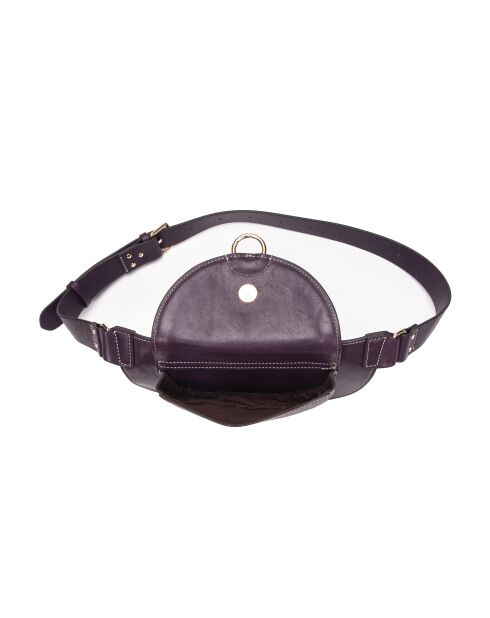 Ully GL blauwe leren heuptas - 20x12x2,5 cm