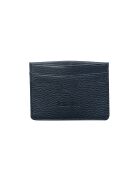 Porte-cartes en Cuir Anys G marine - 10,4x7,5 cm