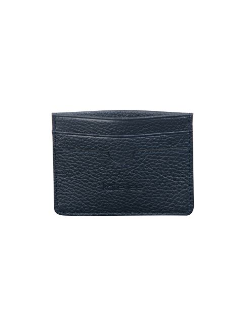 Portacarte Anys G in pelle blu scuro - 10,4x7,5 cm