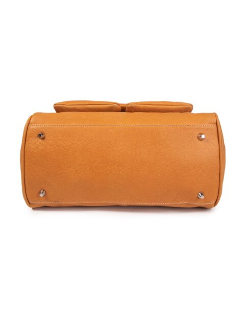 Borsa tote Oria VC in pelle cammello - 34x25x18 cm