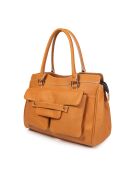 Bolso Oria VC de piel camel - 34x25x18 cm