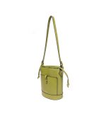 Borsa a tracolla Louvre BAG JU in pelle verde acido - 19x25x14 cm