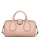 Blassrosa Flola Bowlinghandtasche aus Leder - 29x15x13,5 cm